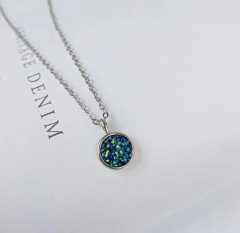 Женское Ожерелье корейское милое круглое ожерелье с кианитом короткое нишевое