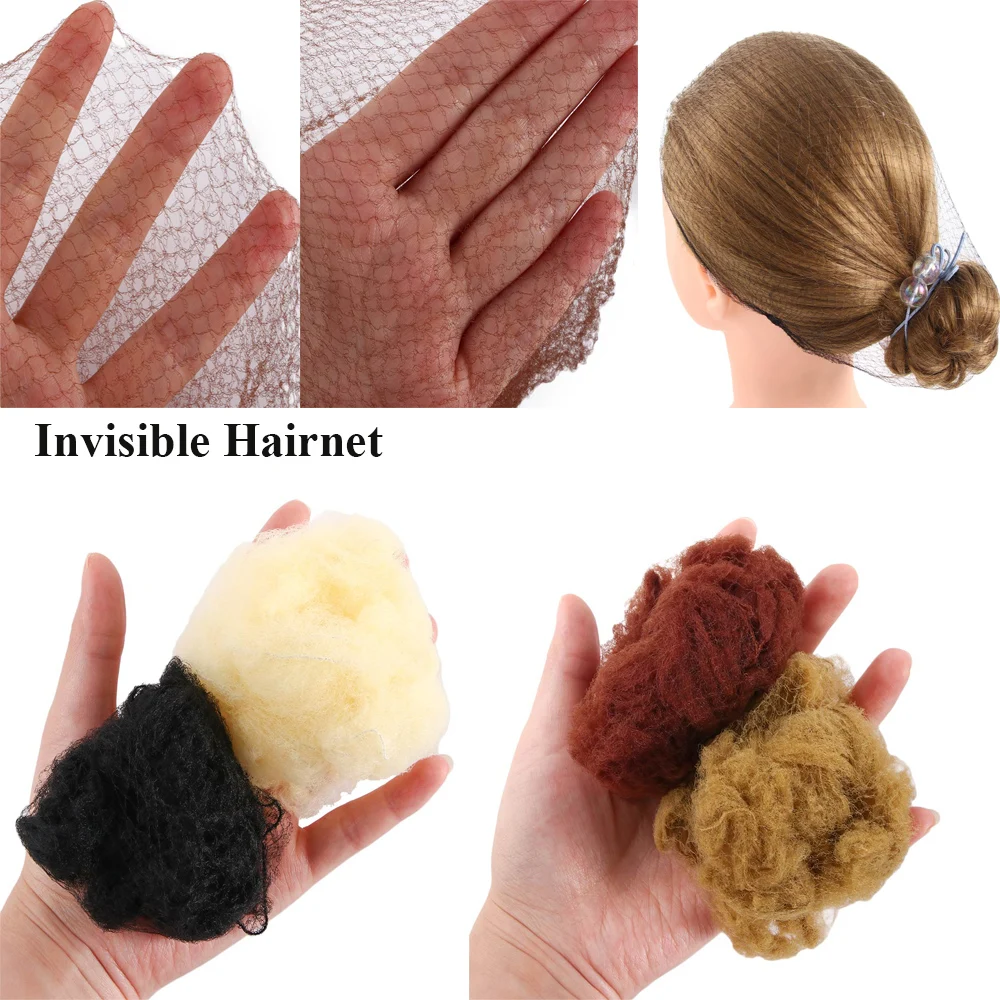 

20Pcs Disposable 5mm Nylon Hairnet Hair Nets For Wigs Weave Invisible 20inch Dancing Hairnet for Bun Hair Styling Tool