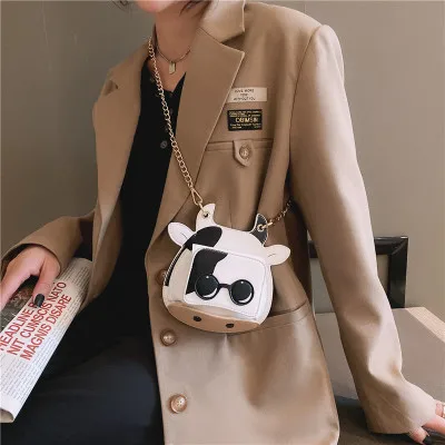 

Small chain bag female 2021 autumn and winter new fashion all-match cross-body cow cute cross bag