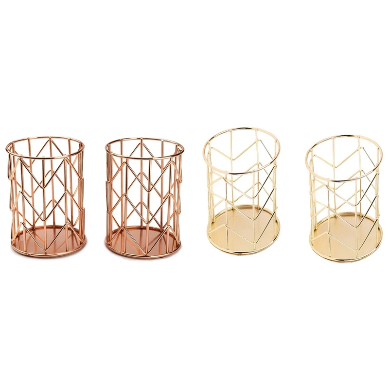 

Корзина для хранения косметики, железная чашка в скандинавском стиле, цилиндрический чехол, держатель для кистей и ручек, органайзер, украш...