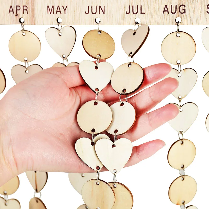 Деревянная доска для семьи и друзей календарь на день рождения ветряные