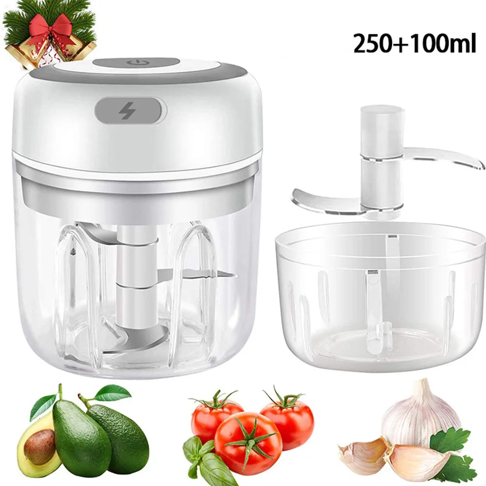 Electric Food Grinder Crusher Garlic Chopper USB Rechargeable Pepper Mashers Stirrer Puree Jam Kitchen Mini Processor |