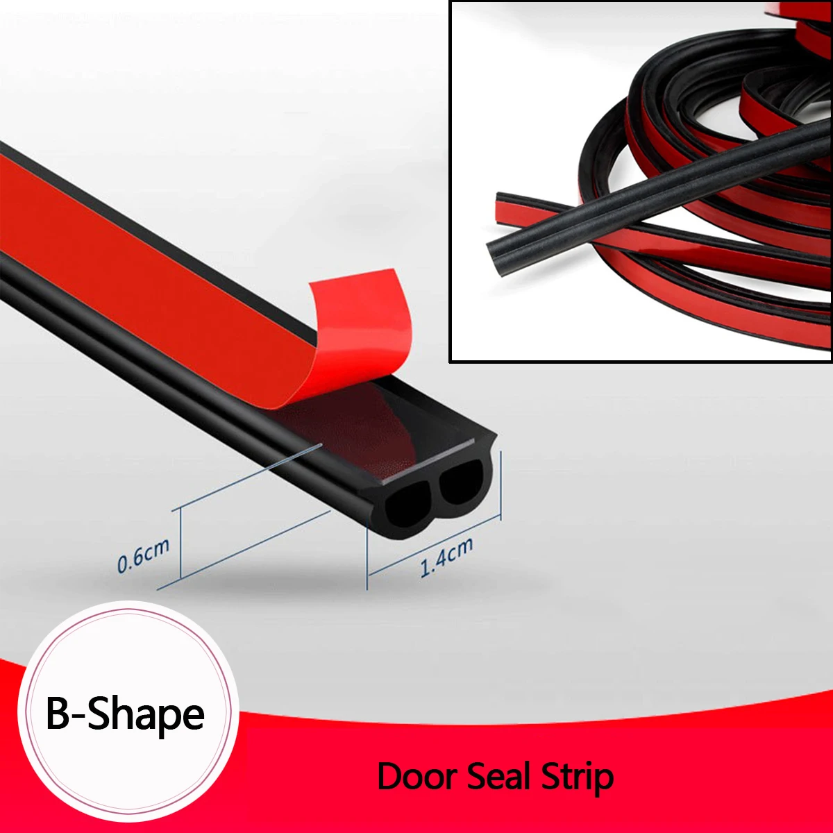 

Car Rubber Seal Universal Car Trunk Door Edge Rubber Soundproofing Sealing Strips 3D Sticker Auto Interior Accessories
