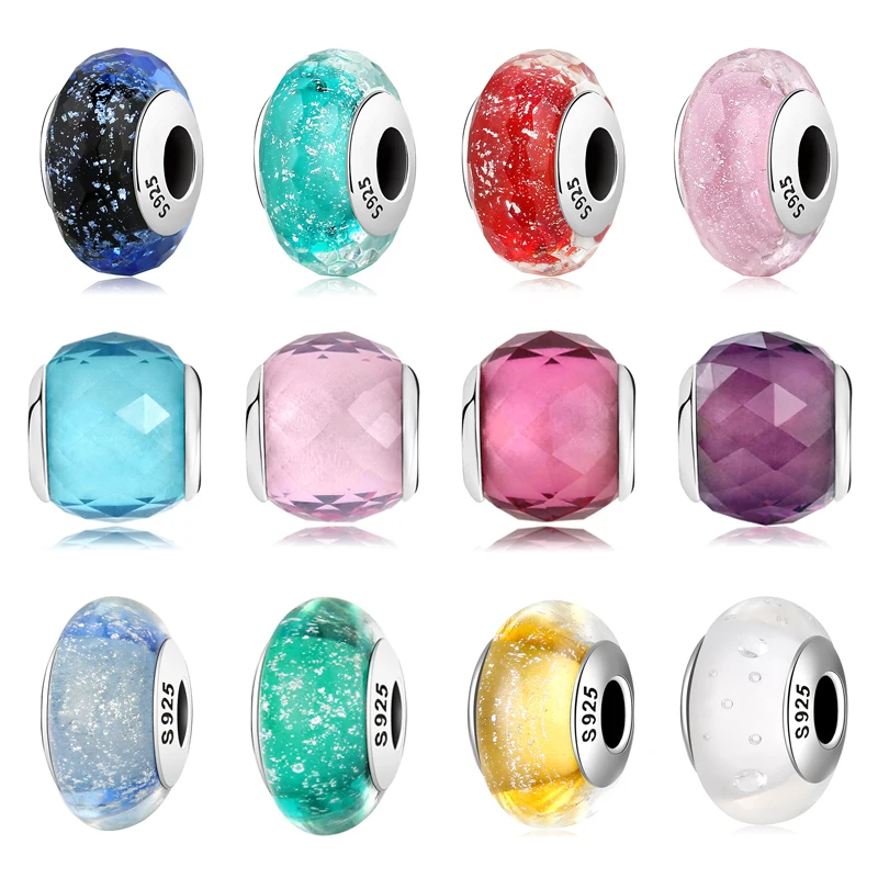 Горячие DIY Подарочные настоящие 925 пробы серебряные ослепительные красные тонкие