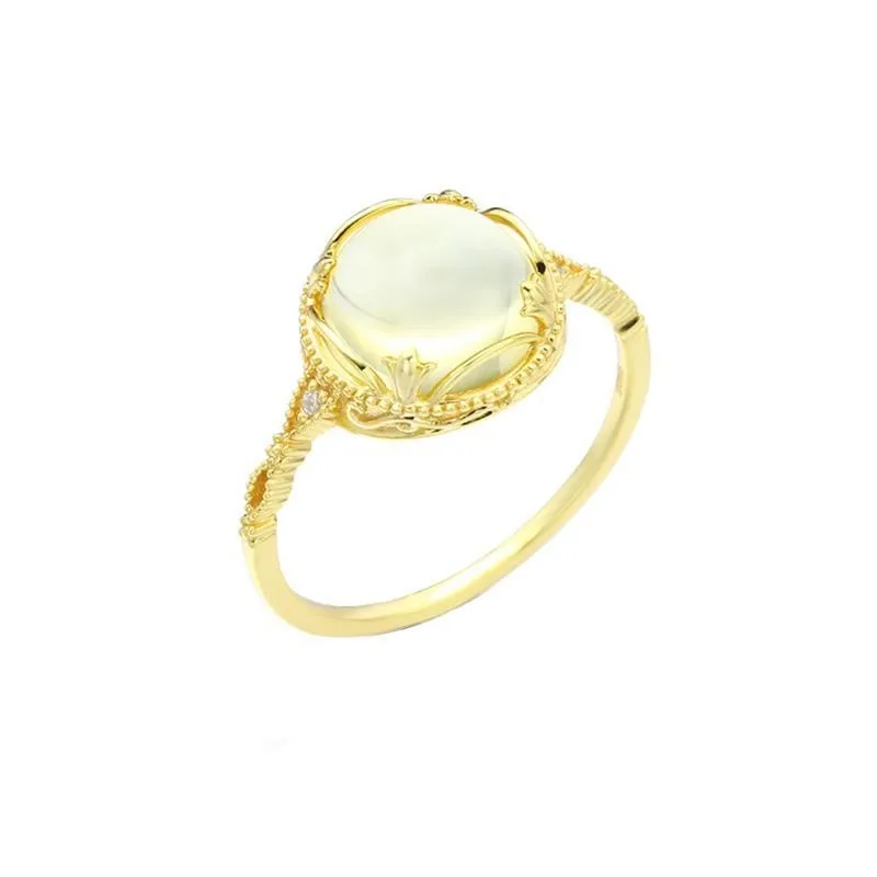 

Wealth Can Not Block Lucky Fortune Natural Egg Noodles Citrine S925 Sterling Silver Ring Agete Style Versatile Style