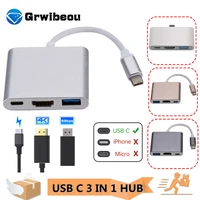 grwibeou thunderbolt 3 adapter usb type c hub hdmi 4k support samsung dex mode usb c dock with pd for macbook proair 2021