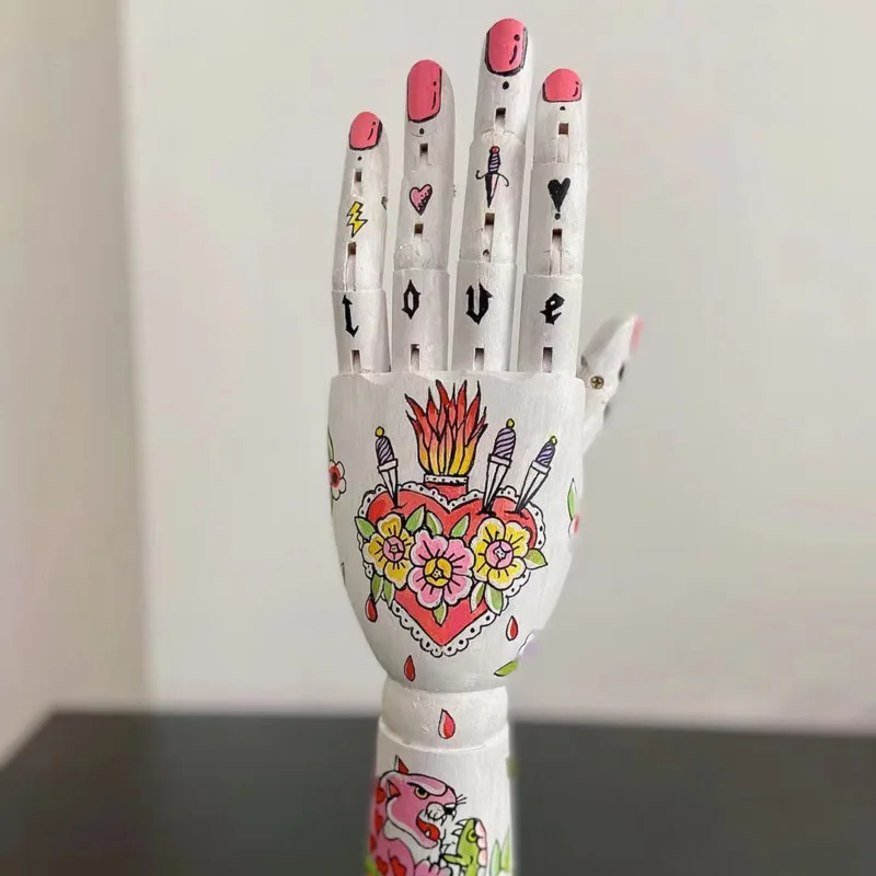 Hand Wood Mannequin Movable Limbs Drawing Painting Wooden Home Decor Articulated ​Jointed Doll Art Toy | Дом и сад
