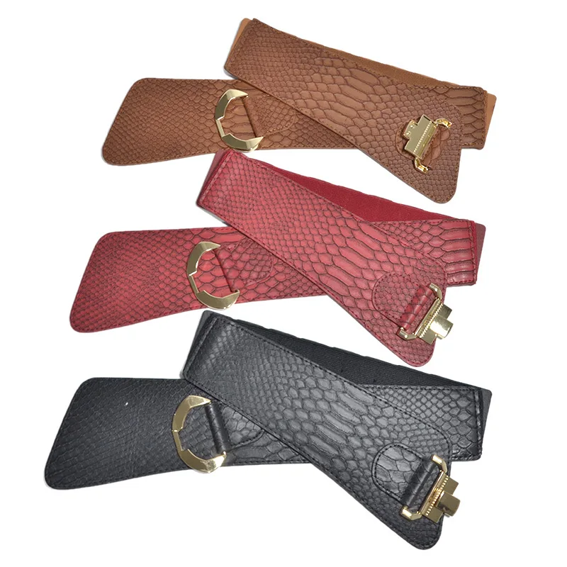 Ремни винтажные женские из искусственной кожи с косой пряжкой|Женские ремни| |