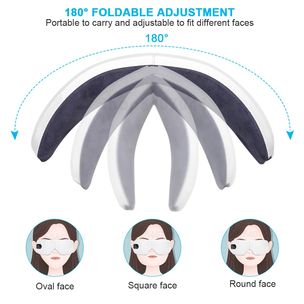 

new 3D Bluetooth Smart Airbag Vibration Electric Eye Massager Eye Care Heating Music Relieves Fatigue Dark Circles Instrument