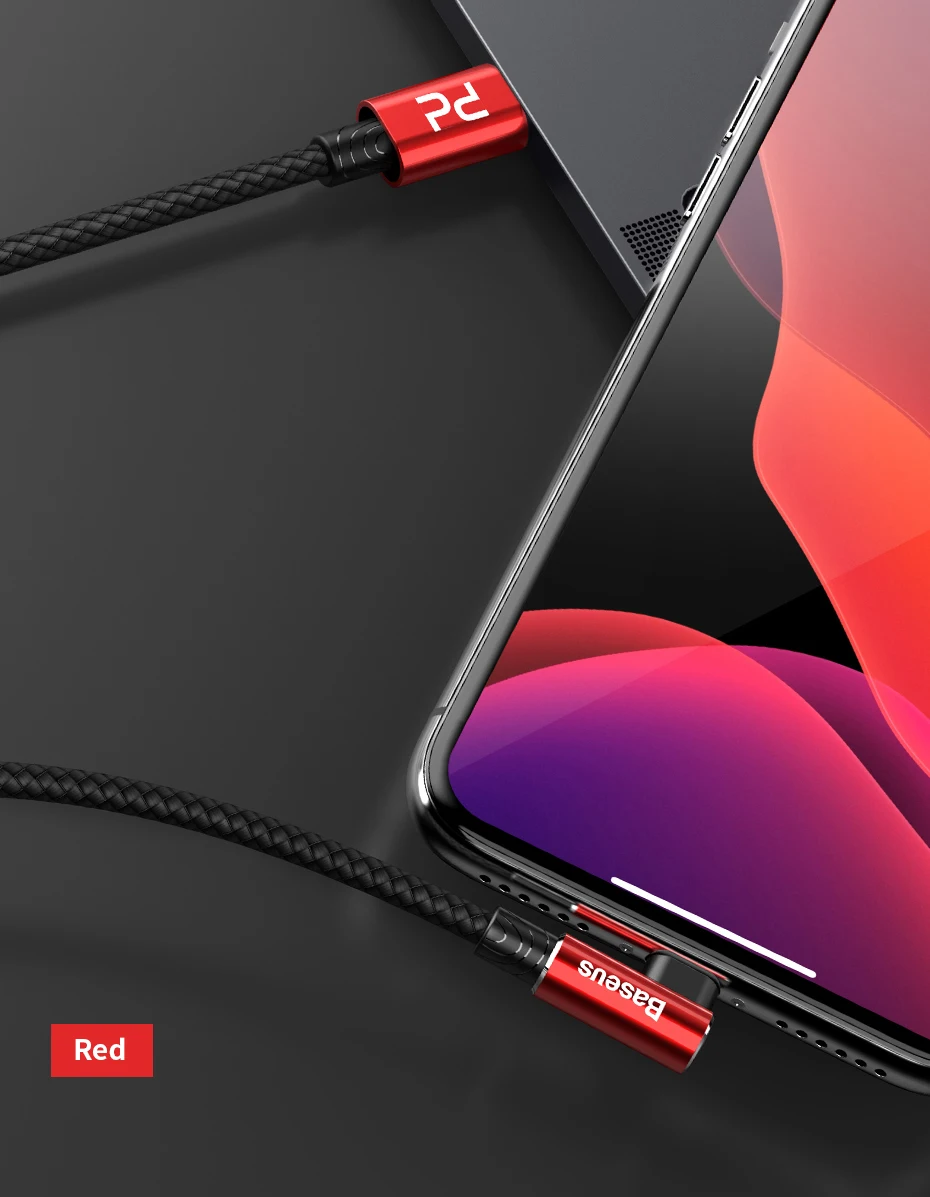 Кабель для зарядки usb c на Lightning для iPhone xs max xr x 8 7 6s plus 5 apple ipad pro Кабель для быстрой зарядки pd 1 м 2 м 90 градусов