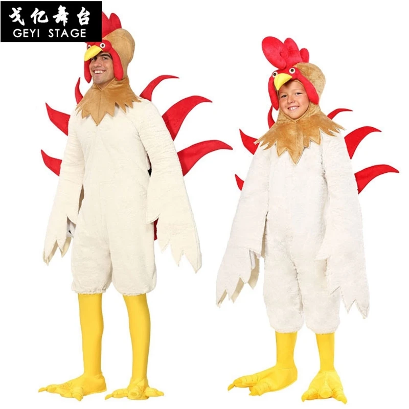 Новый детский костюм для косплея пениса взрослых детей курицы животного