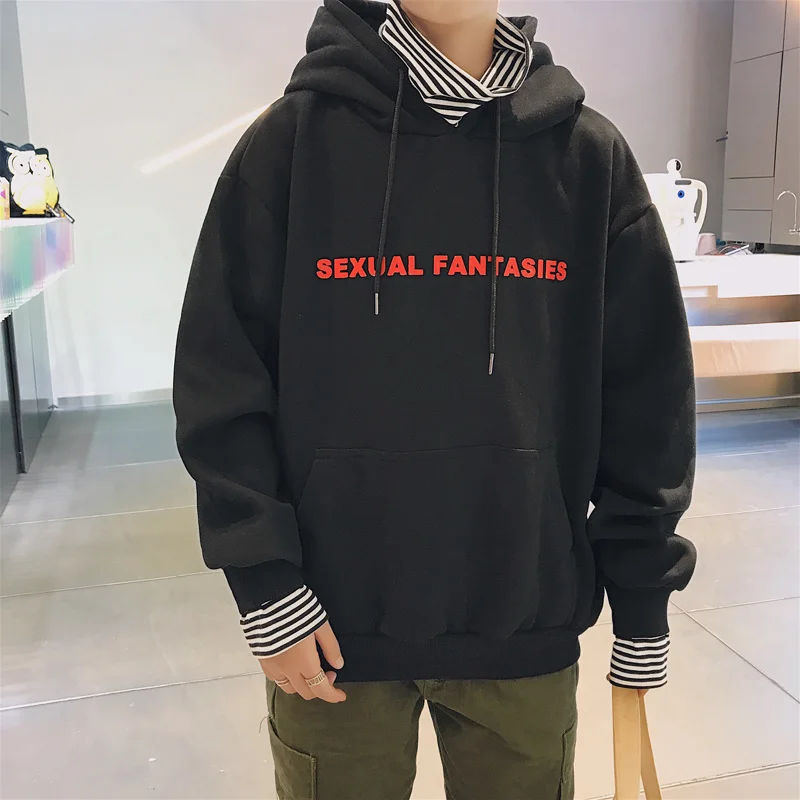 Liketkit мужские повседневные толстовки 2019 с принтом большие размеры флис толстые