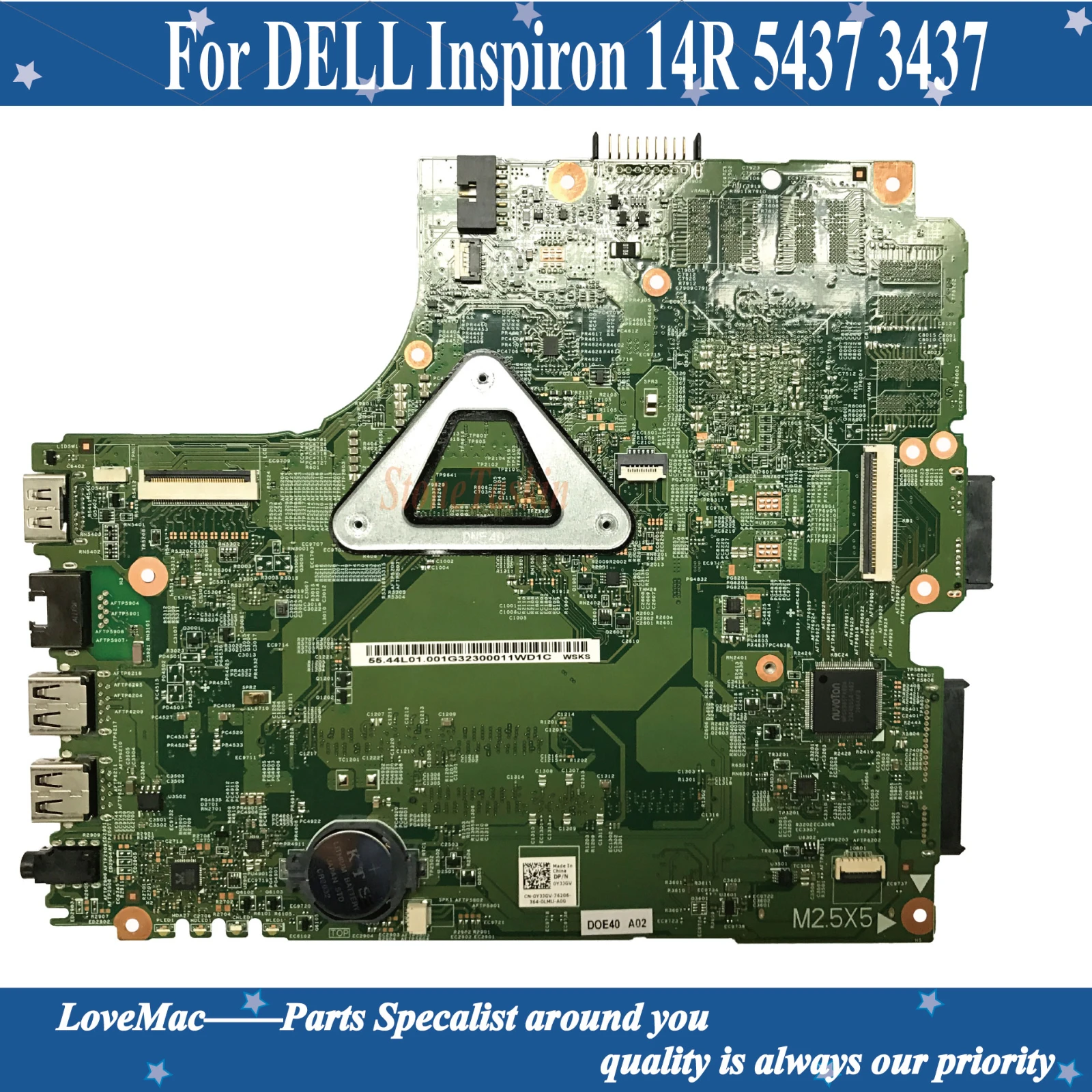 Высокое качество CN 0Y3JGV для DELL Inspiron 14R 5437 3437 Core I3 4010U материнская плата 12307 1 SR16Q DDR3L