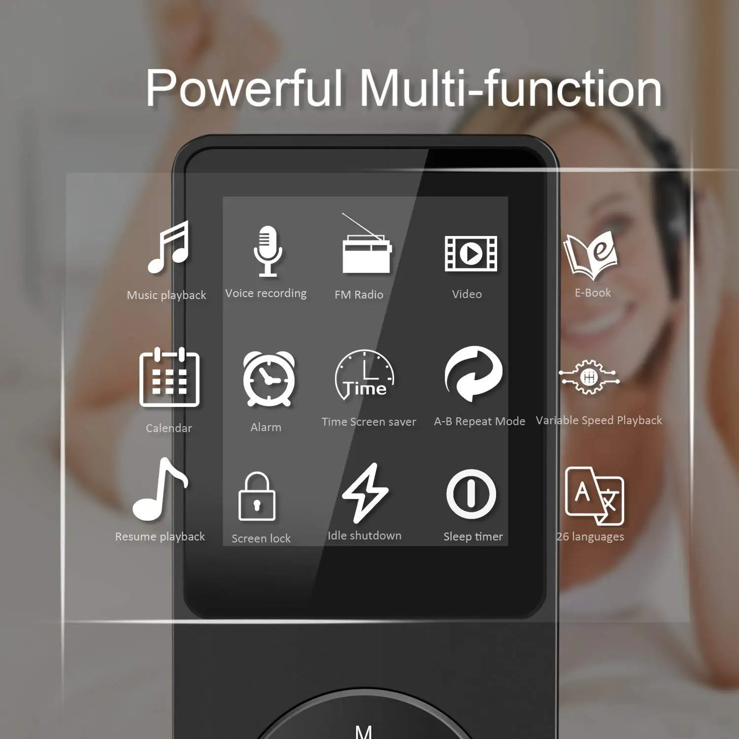 Mp3 плеер музыкальный без потерь портативный mp3 fm радио видеоигры фильмы Walkman