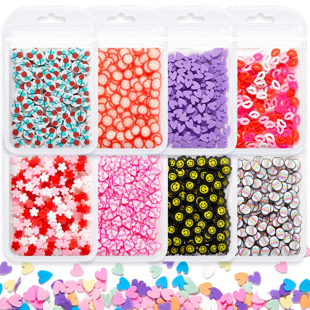 

5 звёзд, сердце/цветок/луна/звезды, мягкая глина для ногтей, кусочки, украшения для ногтей, подвески, наклейки, сделай сам, маникюр, ногти, пост...