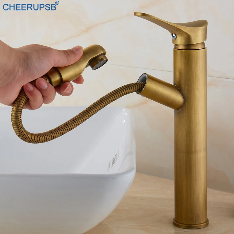 Выдвижной Смеситель для ванной комнаты настенный кран из розового золота с одним