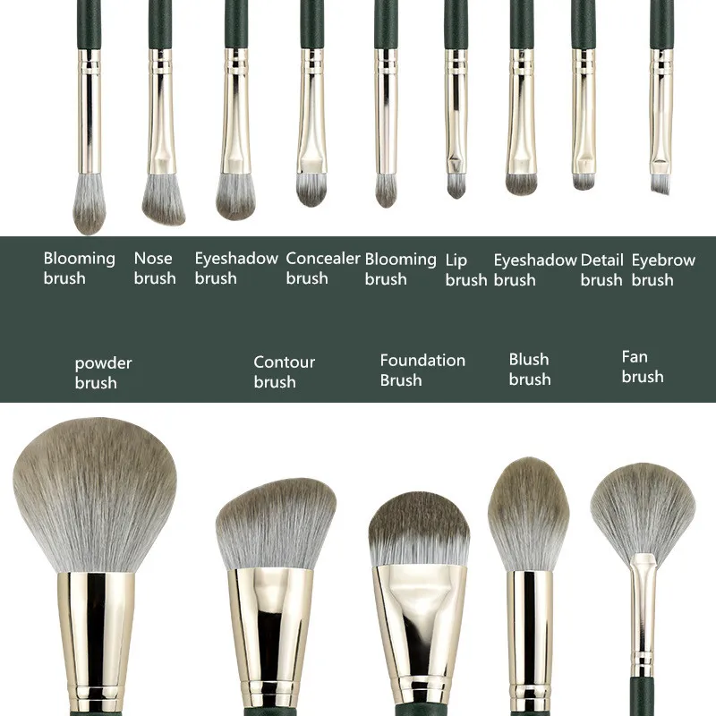 ZOREYA Makeup Brush Set 14pcs Make Up Brushes With PU Leather Bag Powder Blusher Concealer and Eyeshadow 2020 New | Красота и