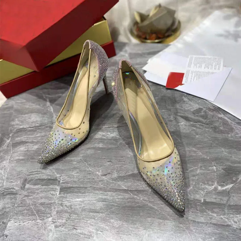 

Женский блестящий прозрачный рюкзак стразы, розовые туфли на высоких шпильках 10 см, для выпускного вечера, банкета, вечеринки, 34-42S