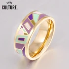 Новое поступление, Женские винтажные эмалированные подвески, Ширина 0,8 см, роскошное Брендовое дизайнерское кольцо, Женские Ювелирные изделия