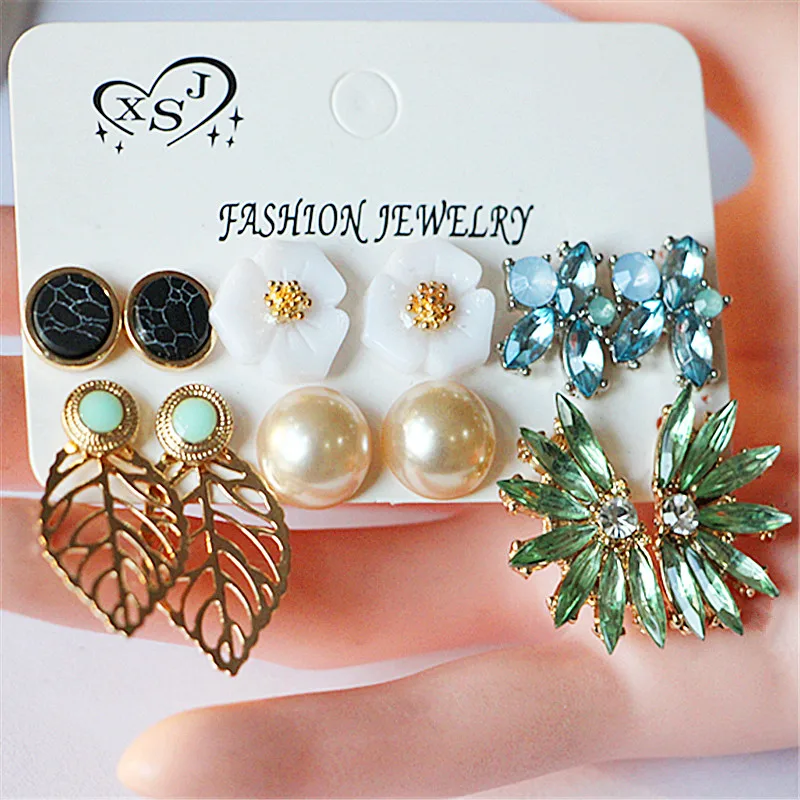 Женские серьги с листьями/цветками жемчужные бабочками для девочек на день