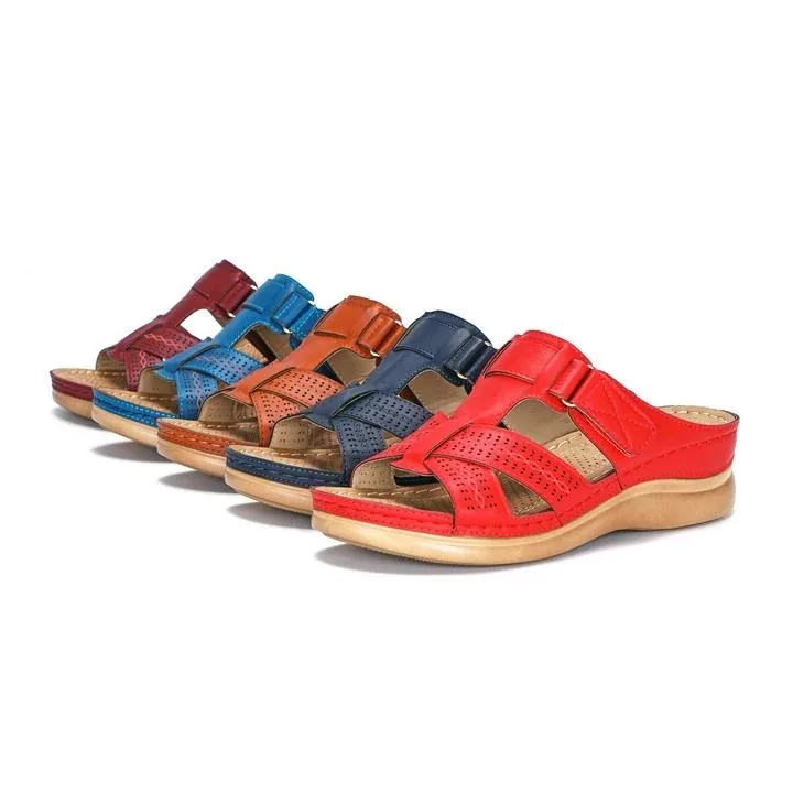 

Litthing Dropship Women's Summer Open Toe Comfy Sandals Super Soft Premium Orthopedic Low Heels Walking Sandals Corrector Cusion