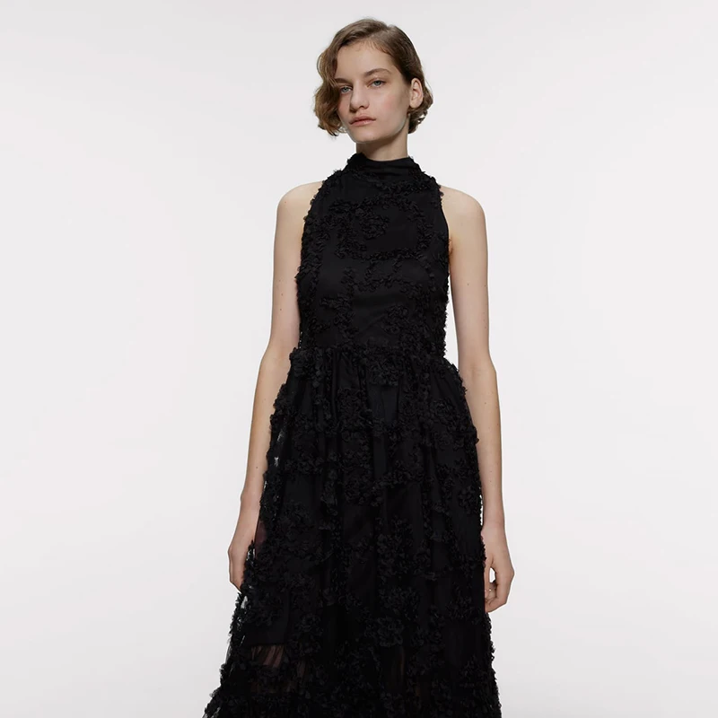 Женское текстурированное платье ZA модное асимметричное без рукавов с высоким