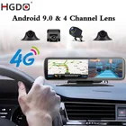 Зеркало-видеорегистратор HGDO, 4 канала, Android 9,0, ADAS