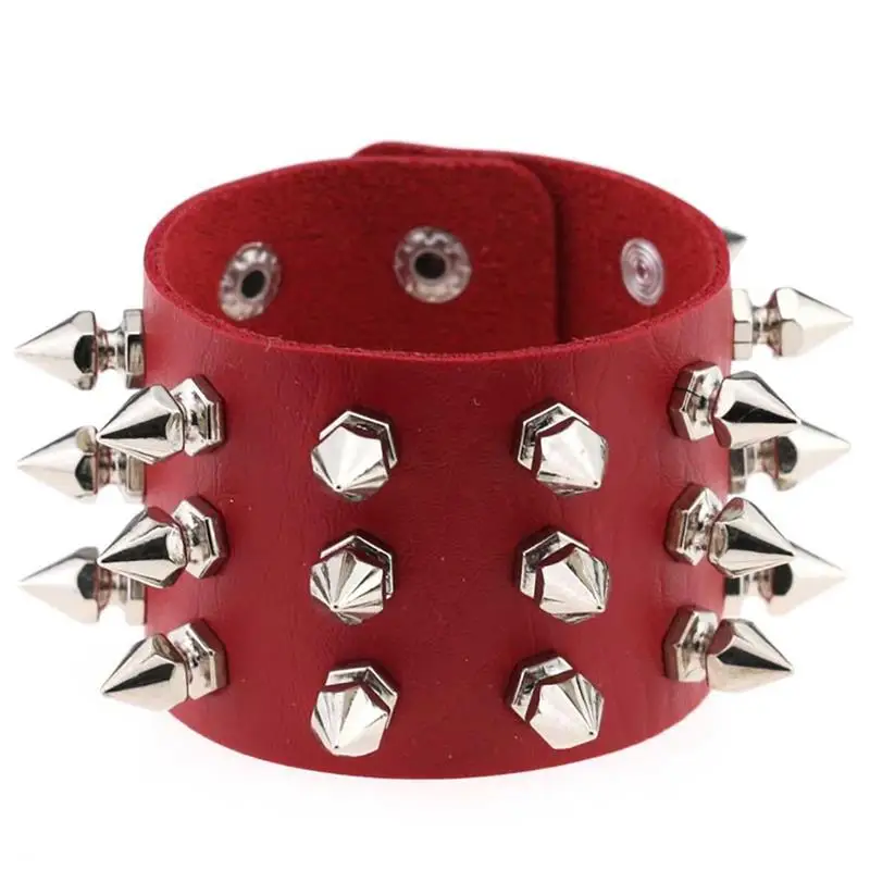 

Black Retro Wrap Pu Leather Bracelet Punk Style Studded Spike Wrap Bracelet Cuff For Women Jewelry Gift Mujer Pulseras