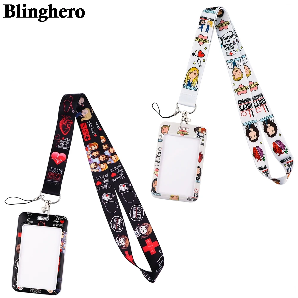 CB054 Cartoon Neck Strap Lanyard For Key ID Card Phone Strap USB Badge ID Card Holder Hanging Rope Hanging Rope Gift For Nurse