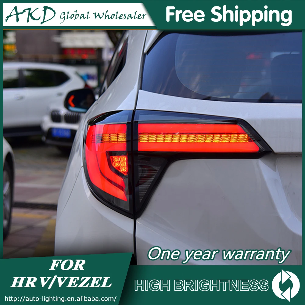 

AKD Tail Lamp for HRV LED Tail Light 2014-2019 HRV Vezel Rear Fog Brake Turn Signal Automotive Accessories