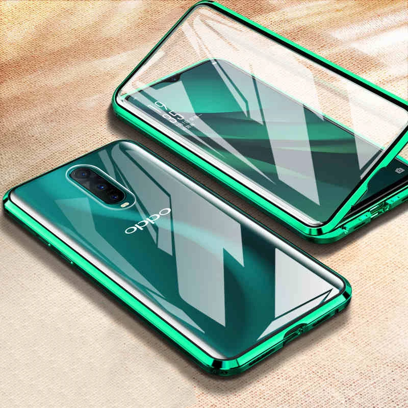 360 крышки из закаленного стекла для Oppo Realme 5 Pro Q Рено Ace A11 A11X A5 A5s A7 A9 F9 V17 Pro Y17 Y3 Магнитный флип-чехол
