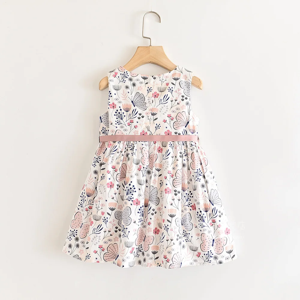 Girls Princess Floral Sweet Dress New Summer Kid Sleeveless Children Party Suits Butterfly Costume Clothing | Детская одежда и