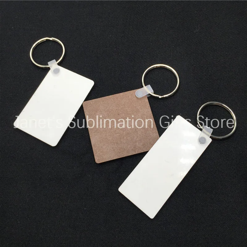 MDF сублимационный брелок чистые деревянные сублимационные фото брелки 100 шт./лот