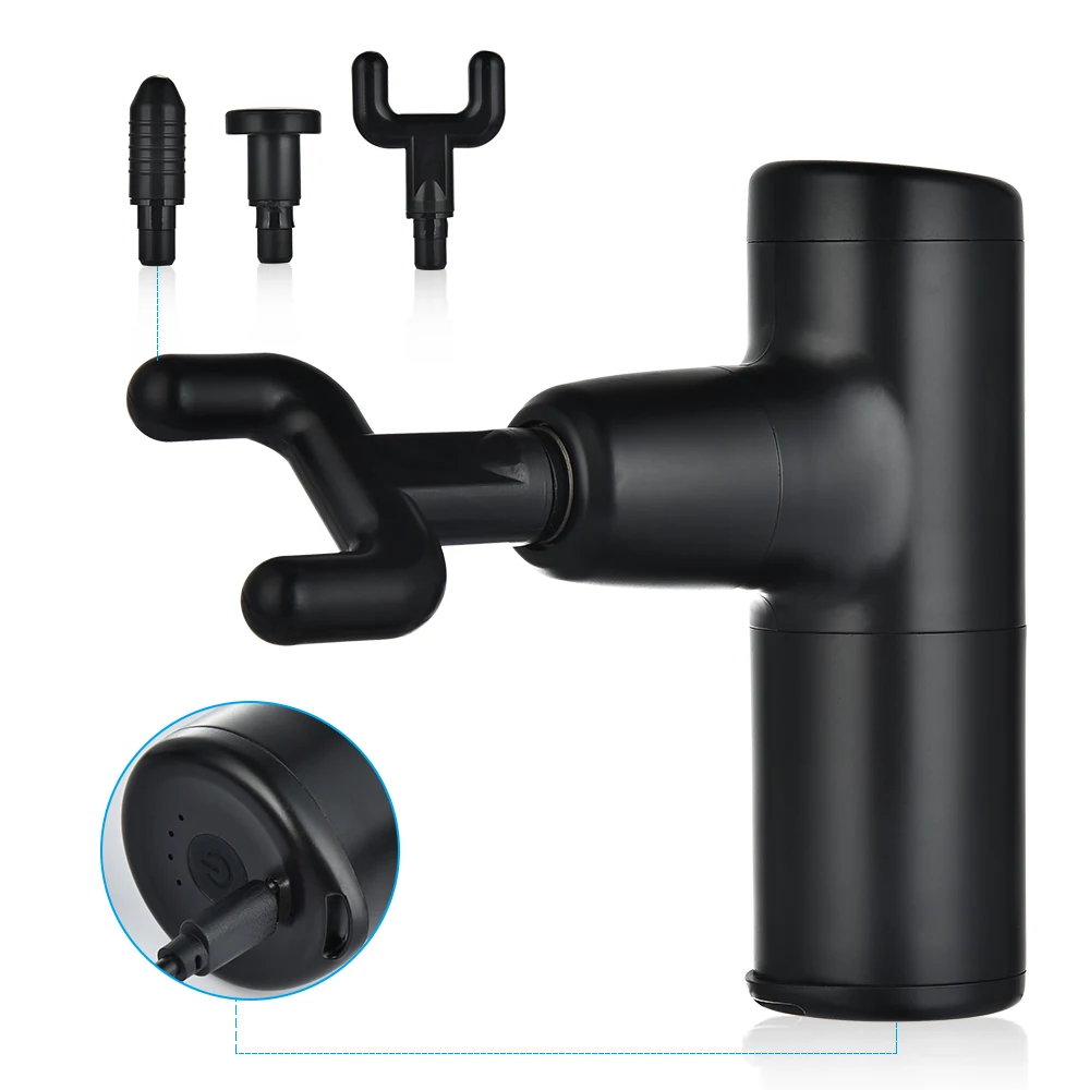 Электрический массажный пистолет мощный глубокий для тканей массажер мышц и