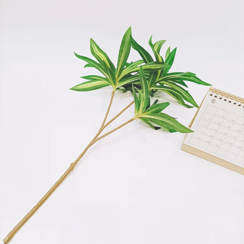 

50cm Tropical Palm Tree Artificial Plants Branch Bonsai Plants Silk Green Leaves Fake Monstera Foliage for Room Shop Decoration