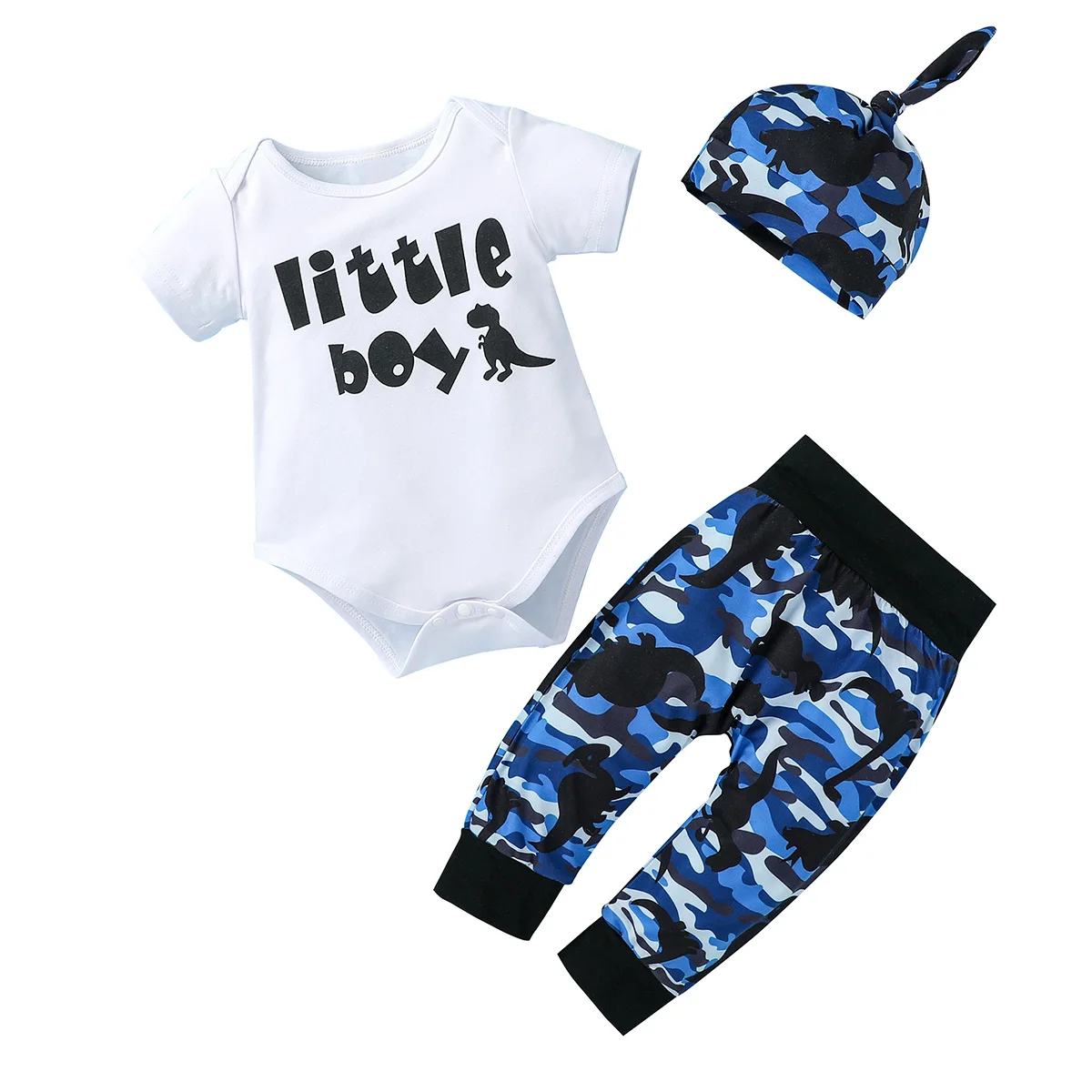 

Комплект одежды Lioraitiin для маленьких мальчиков 0-18 месяцев, комплект из 3 предметов, комбинезон с коротким рукавом и надписью для маленьких ма...