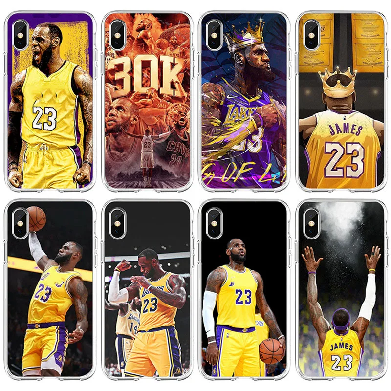 

LeBron JAMES King Mobile Phone Case For Apple Iphone 5 6 7 8 X 11 PRO MAX XR XS SE Protect Phone TPU Shockproof Basketball Cover