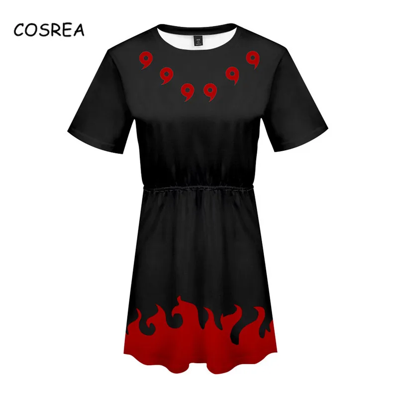 Платье-рубашка с коротким рукавом для косплея удзумаки футболка шорты Харуно