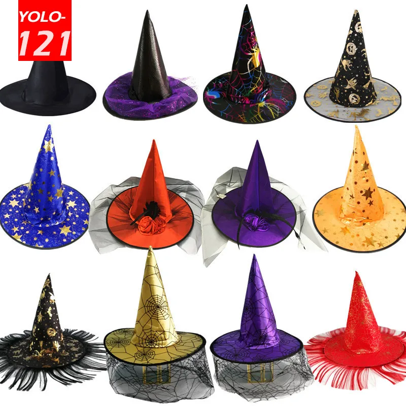 

Halloween Hat Children Adult Masquerade Dress Up Witch Hat Party Supplies Wizard Hat Witch Hat