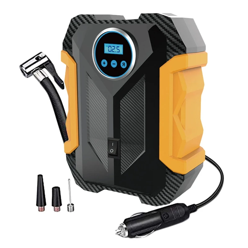 

Portable Air Compressor for Car Tires Digital Tire Inflator 12V DC with Emergency LED Flashlight for Cars, Bikes