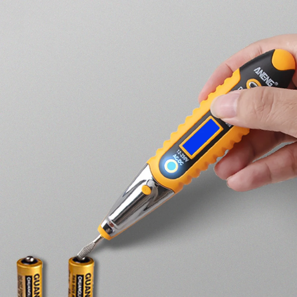 

AC/DC Non-Contact Test Pen Voltage Digital Detector Tester 12~250V Replacement