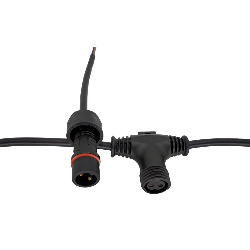 

3P T-Type Line Waterproof Connector Wire Male and Female Plug IP68 Waterproof Connectors for LED Lamp