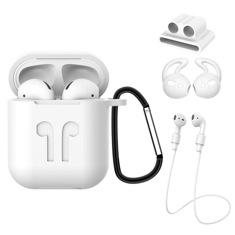 White Set 6 в i идеальный чехол для airpods 2 1 чехол противоударный для Apple Air pods 1 защитный чехол для наушников водонепроницаемый чехол s Аксессуары - Цвет: White Set