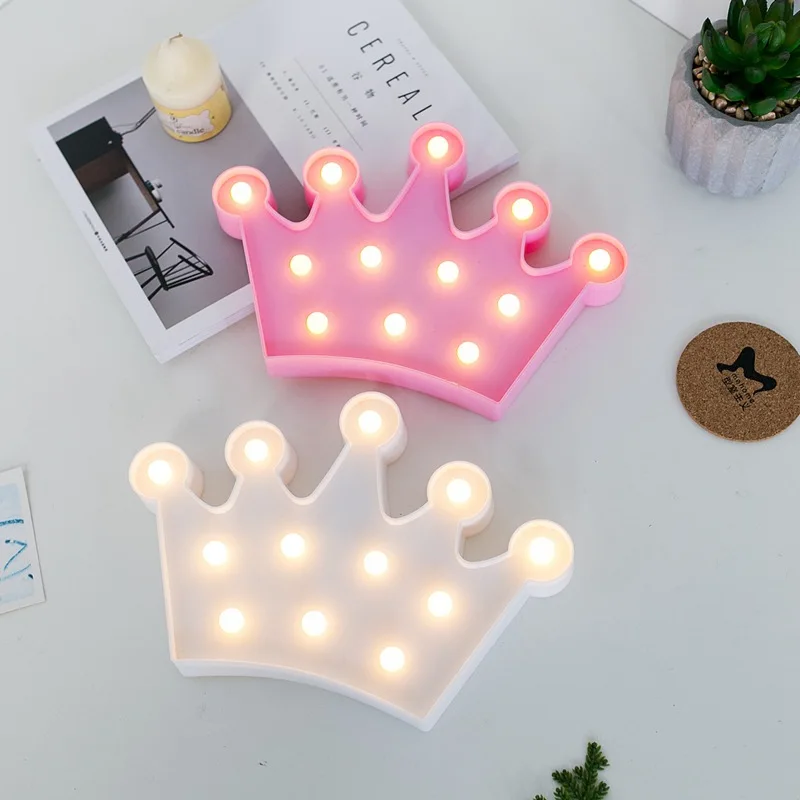 Креативный светодиодный ночник в форме короны декоративная лампа для дома