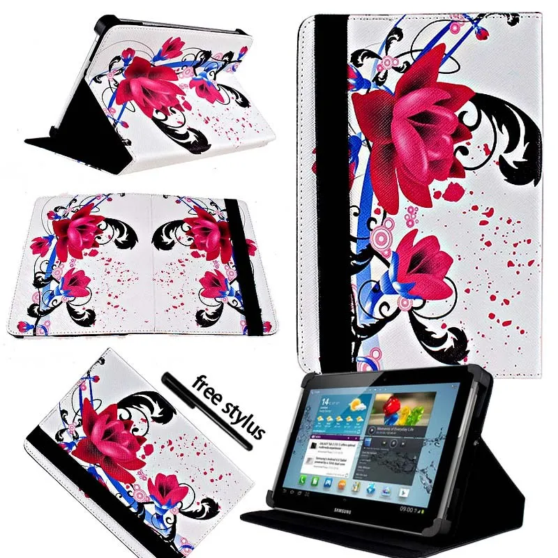 KK&ampLL For Samsung Galaxy Tab p5100 10.1 inch - PU Leather Smart Tablet Stand Folio Cover Case + Free stylus | Компьютеры и офис
