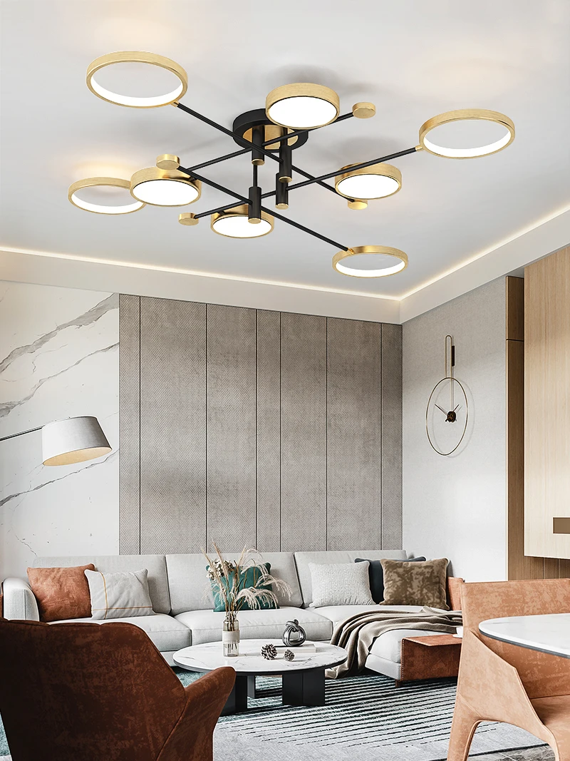 

New Modern LED Ceiling chandelier For Living room Study Bedroom dining room Black Gold Nordic Lights Surface mounted chandelier