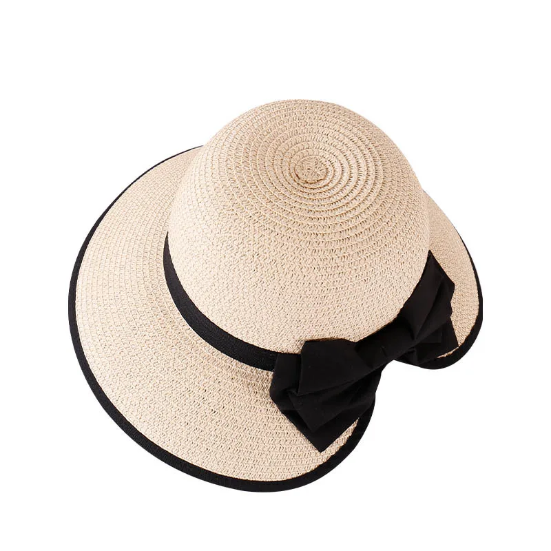 

2021 Bowknot Straw Hat /Women's Papyrus Outdoor Sunscreen Sun Hat and bonnets for women designer girls spring hats / hats