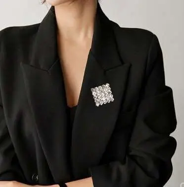 FFLACELL 2019 Korean Luxury Chic Shiny Square Bow Pearl Rhinestone Brooch for Women Girls Gift Party Jewelry | Украшения и