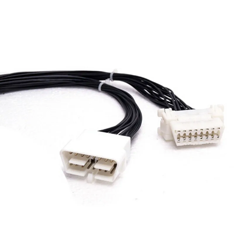 OBD 16Pin OBD2 1 штекер на 2 гнезда Удлинительный кабель 16 Pin кабель-удлинитель