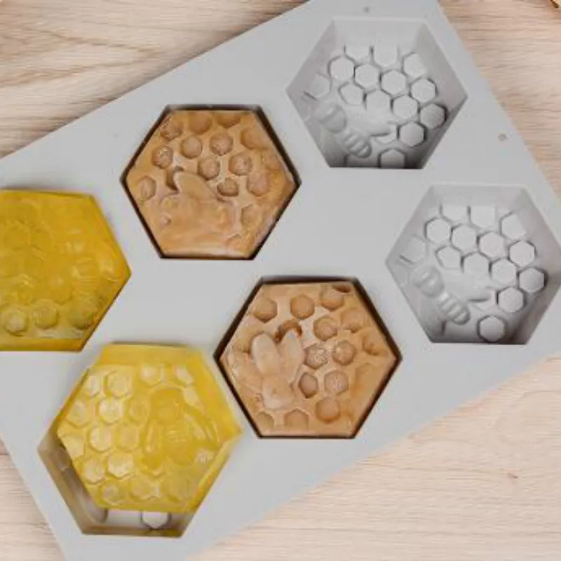 Шестиугольная квадратная сотовая форма Liulian пчела соты ручной работы мыло